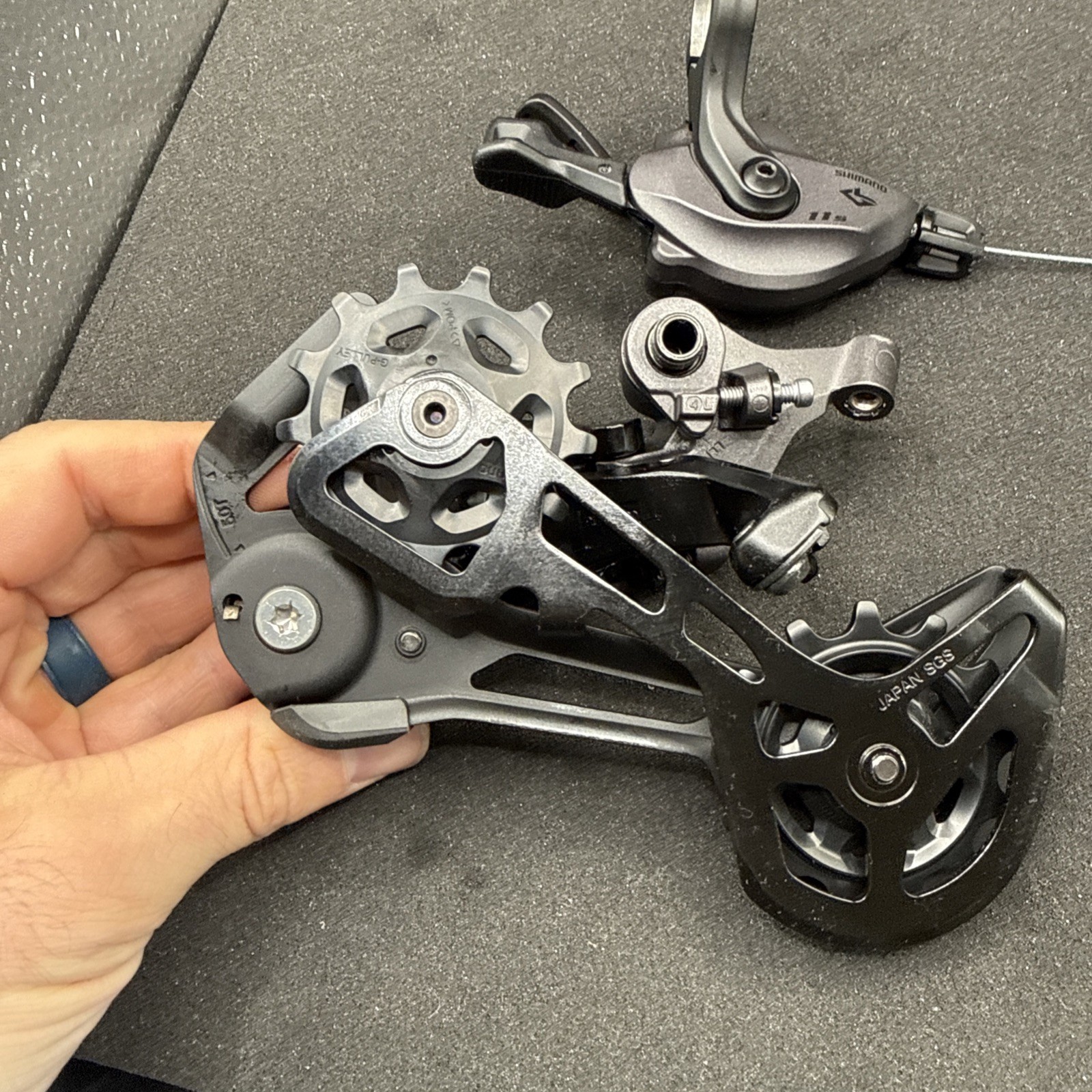 Shimano Xt M8130 Right Rear Shifter And Derailleur Sgs 11 Speed Linkguide (NW)