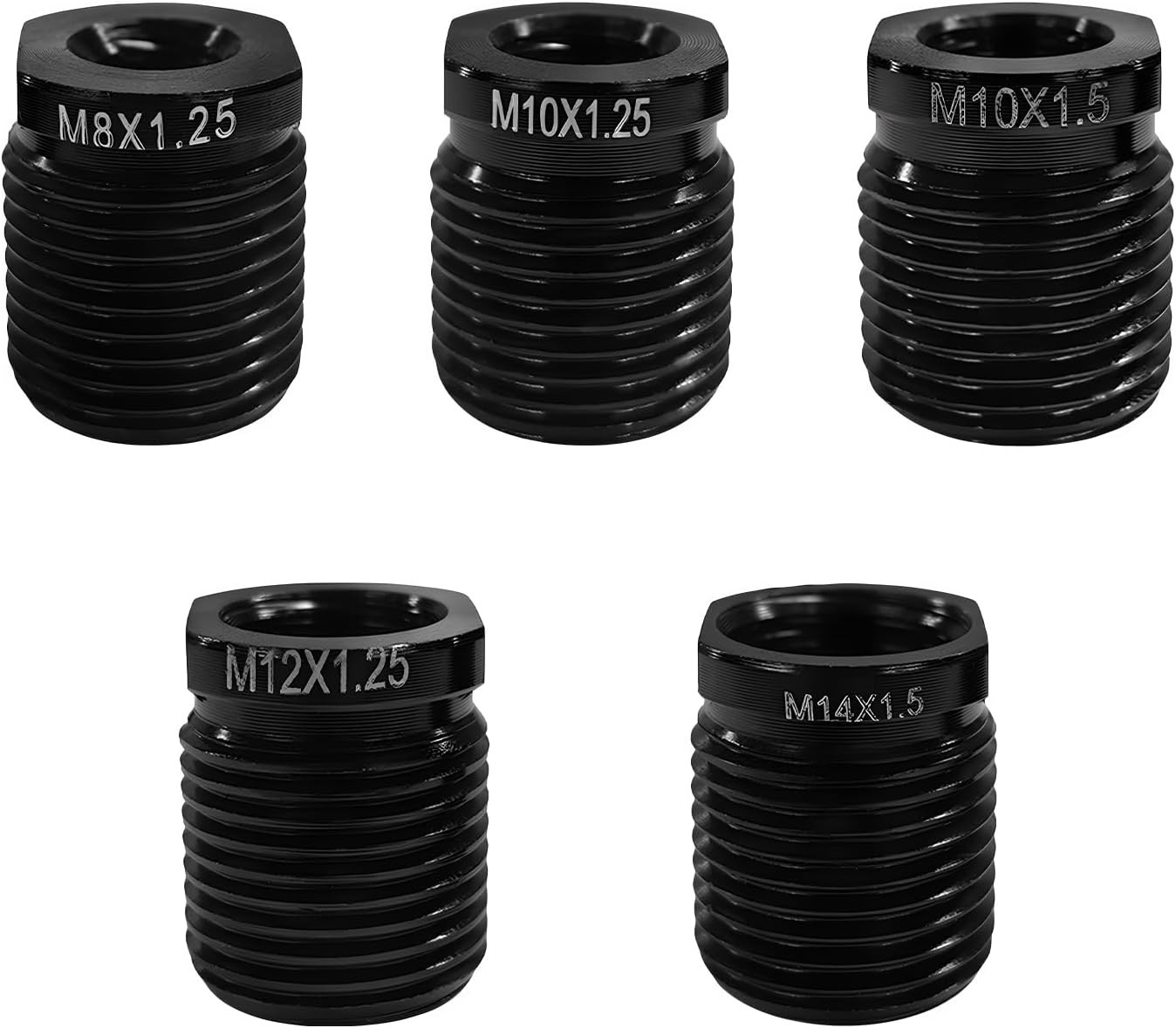 5PCS Gear Shift Knob Adapter Kit, Aluminum Shifter Handle Nut Inserts Fit