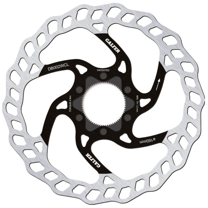 Galfer 160mm Wave MTB Disc Brake Rotor – Center Lock, Stainless Steel, PAIR