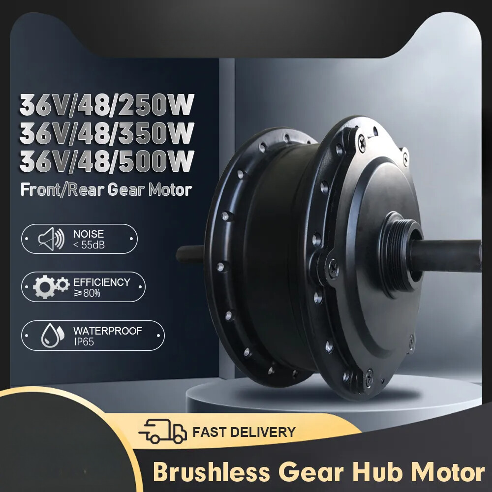 36V/48V 250W 350W 500W E-bike Front Drive Rear Rotate Cassette Hub Motor Wheel