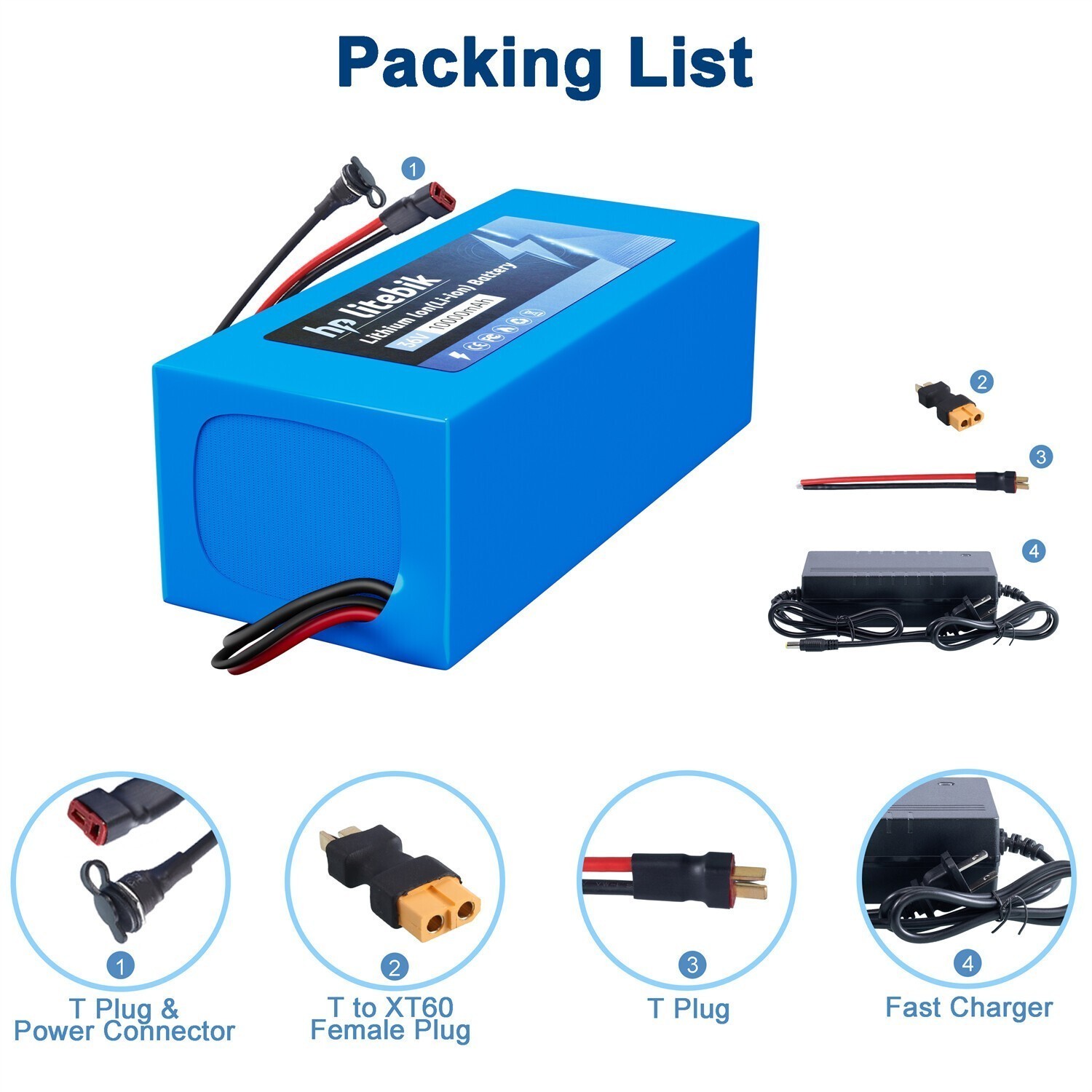 48V 36V 8Ah 10Ah 14Ah 20Ah Ebike Lithium Battery Pack for Electric Bike Scooter