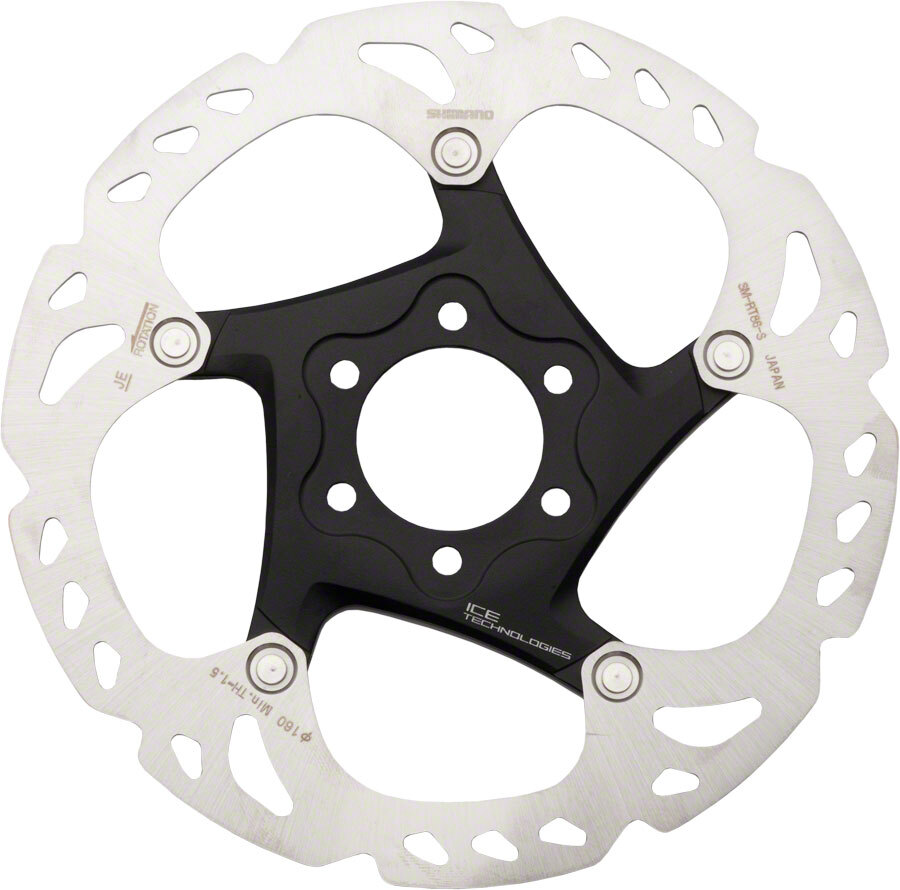 Shimano Deore XT SM-RT86-S2 Disc Brake Rotor – 160mm, 6-Bolt, Silver/Black