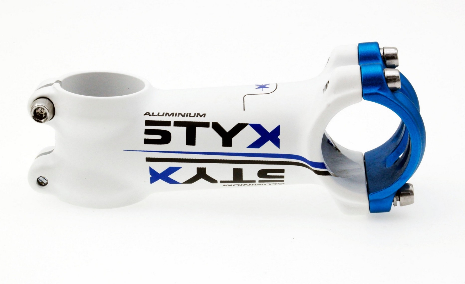 Styk Road Mountain eBike Bicycle Stem 5-Degree 31.8MM 90MM White Blue