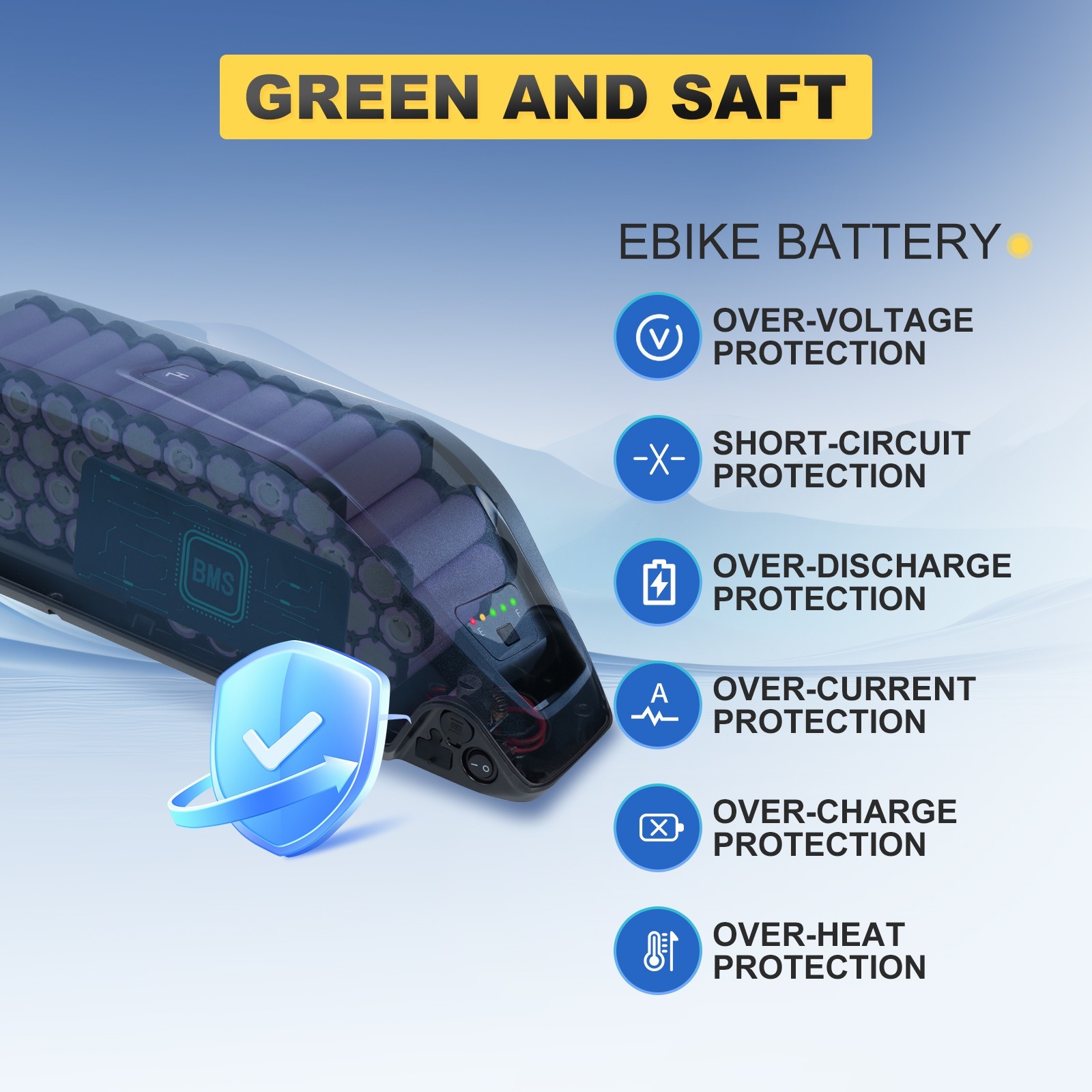 Ebike Battery 52V 48V 36V 10Ah 15Ah 20Ah For Electric BiKE Lithium-ion Battery