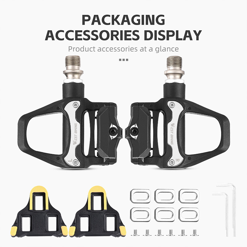 Bike Self-locking Pedals Cycling Clipless Pedals Aluminum Cleats SPD Pedals