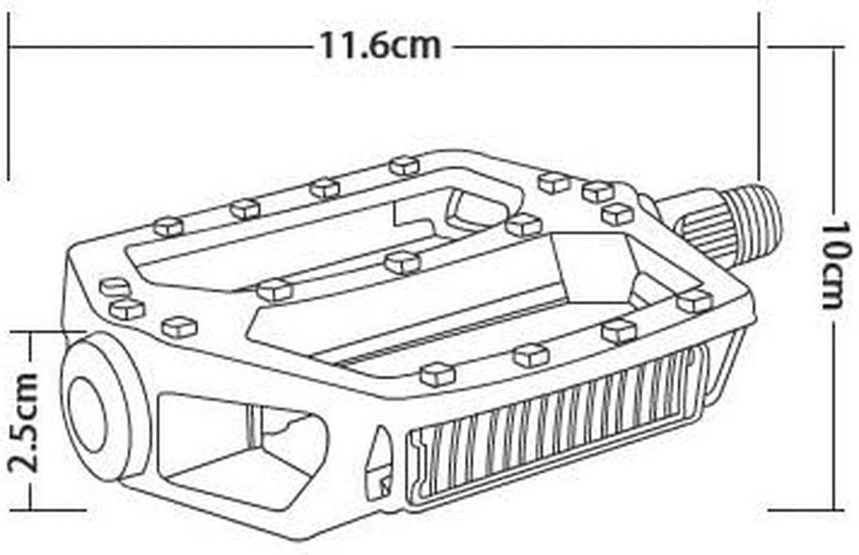 Bike Pedals Set 9/16″ for Mountain Bike, Aluminium Alloy Bearing Platform Pedals