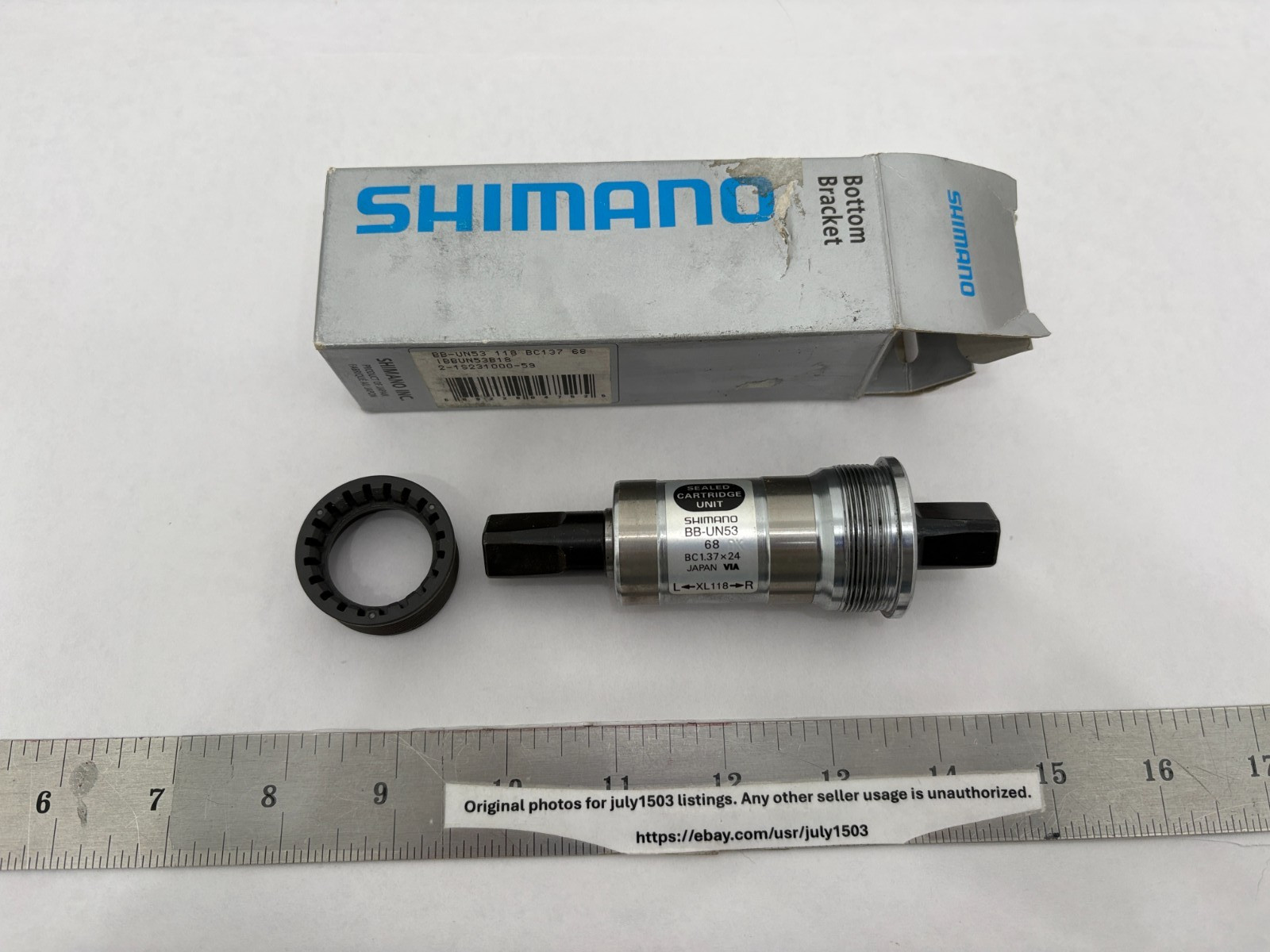 (1) NEW Shimano Bottom Bracket BB-UN53 – 68 BC1.37×24 118mm – READ! (aa)