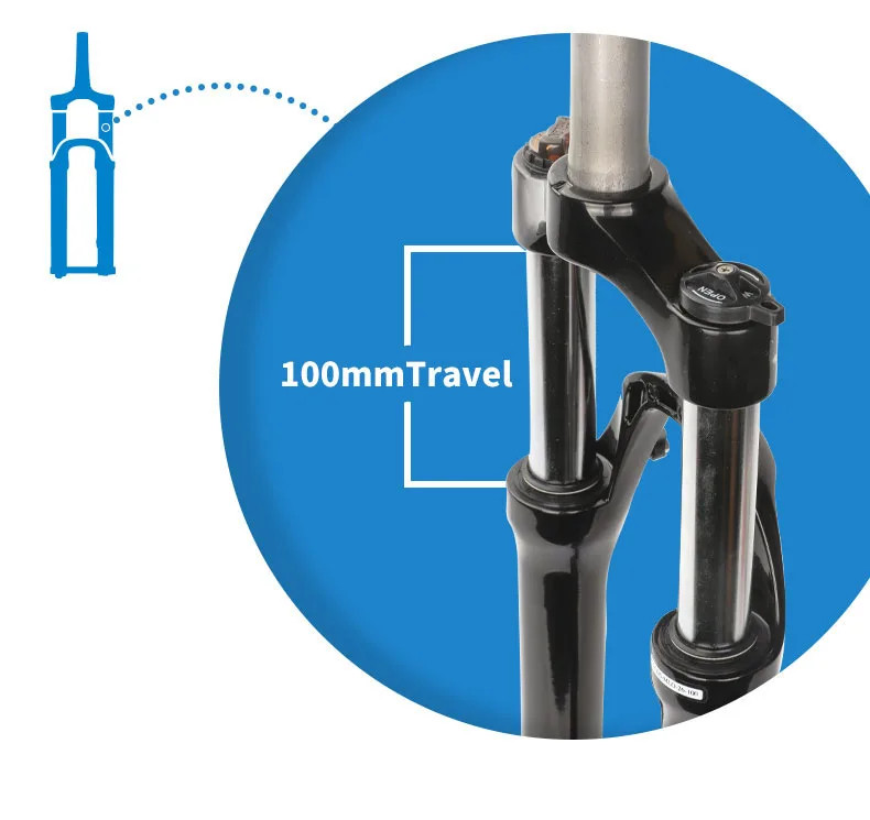 26/27.5/29er XCM Mountain Bike Spring Fork Shoulder Control Locking Mechanical