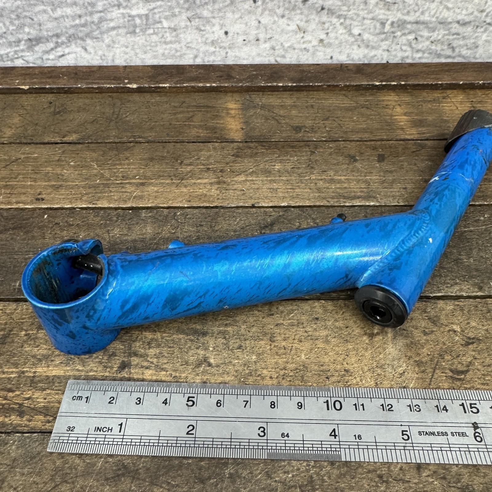Vintage GT Outpost Blue Quill Stem All Terra 1in 22.2 Splatter Paint Riser MTB