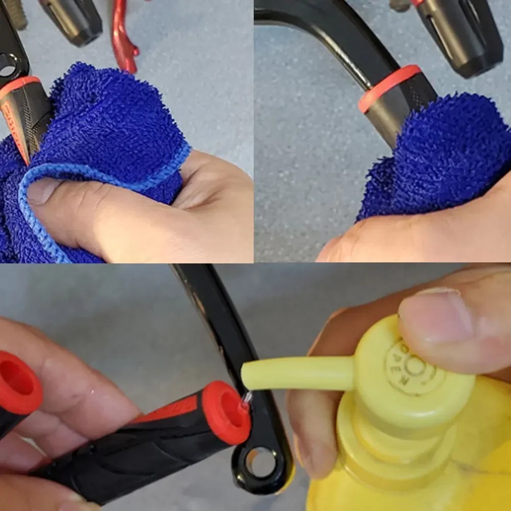Universal Motorcycle Handlebar Grip Covers Non-Slip Brake Lever Protector Set