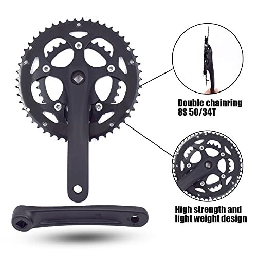 Bicycle Crankset 50/34T 52/42T 110BCD Square Taper for Road Treking Bike 170Mm