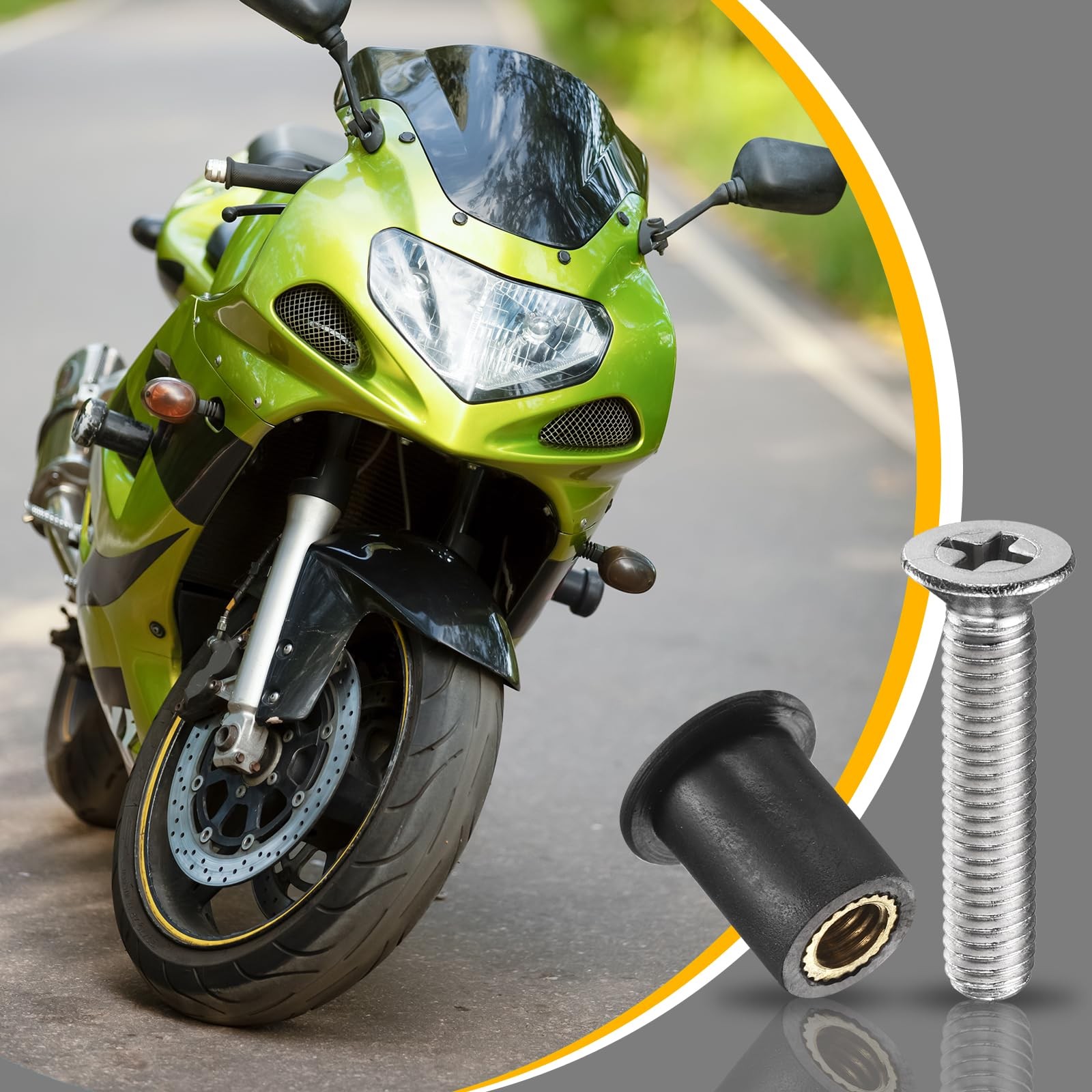 uxcell 36 Pairs M4 M5 M6 Neoprene Well Nuts with Stainless Steel