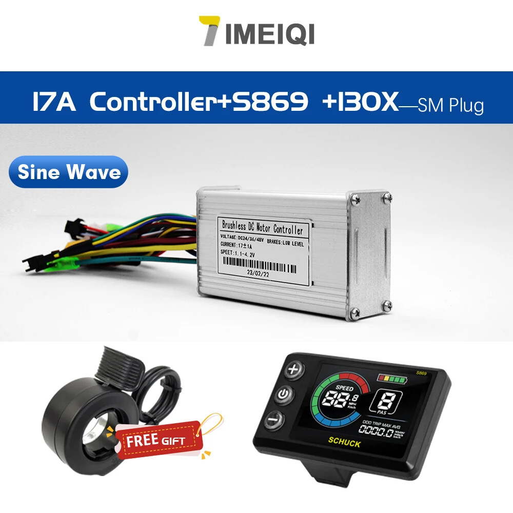 E-bike 3-mode Sine Wave 36V 48V 17A/26A/30A/40A Brushless Motor Controller Kits