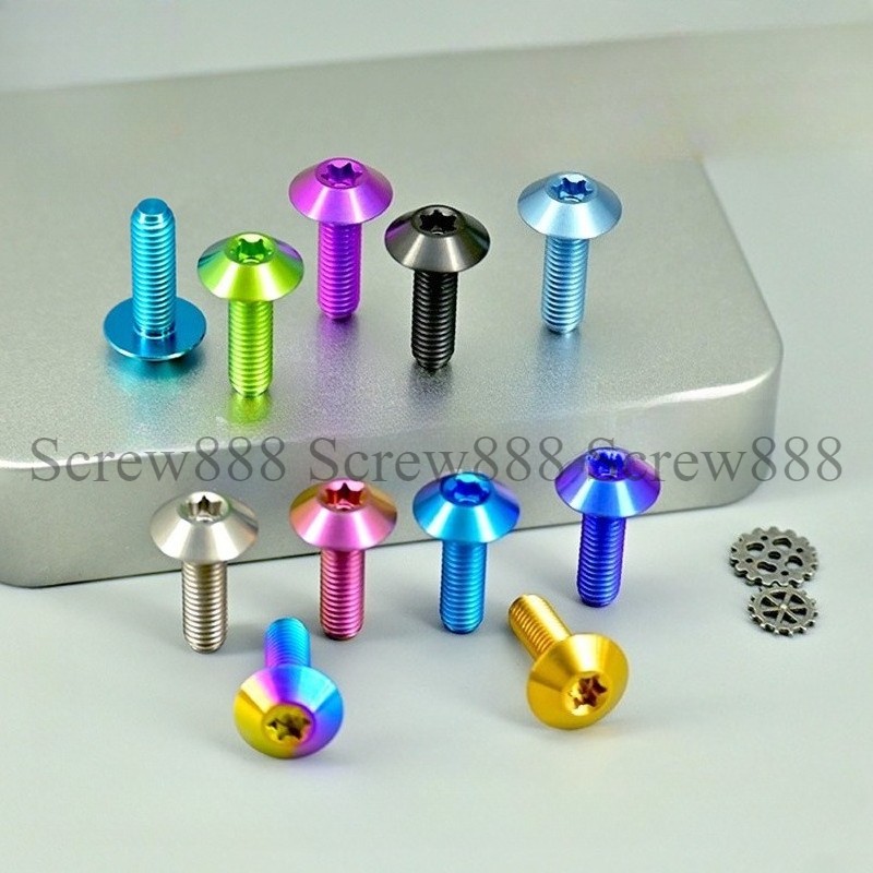 Titanium Screw Trox Umbrella Head Ti Bolts M5x12 15 20 25mm – 4 Color
