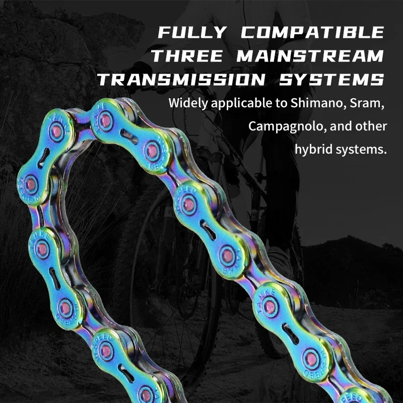 Bike Chain S8-S12 MTB Road Variable Speed 116/126 Links Bicycle Chain Durable