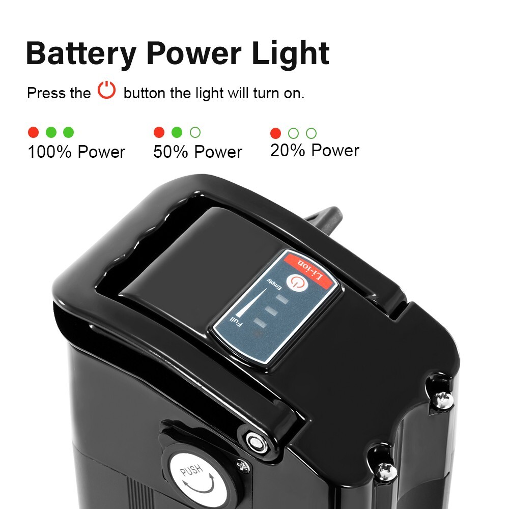 48V 15.6Ah ECOTRIC Hammer Fat Tire Ebike Battery Hammer FAT20850C Bike Battery