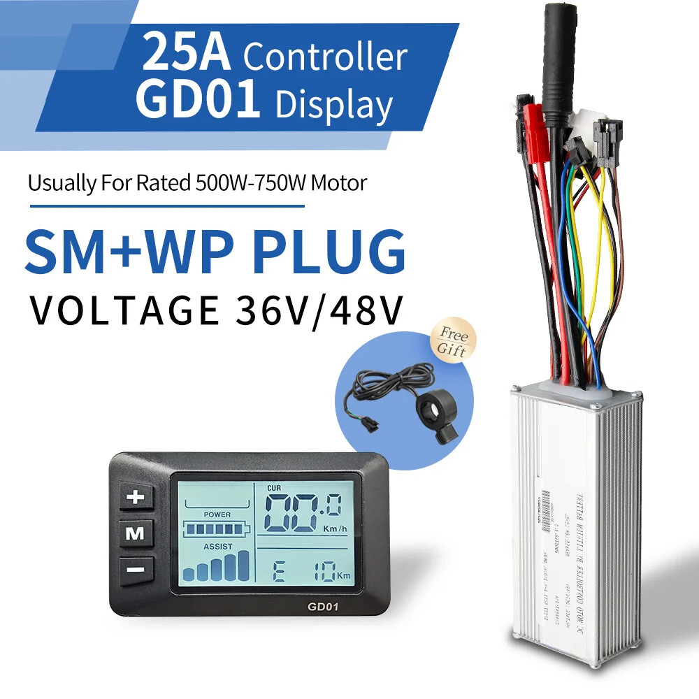 E-bike Controller and Display 36/48/52V 250-1500w Electric Bicycle Conversie Kit