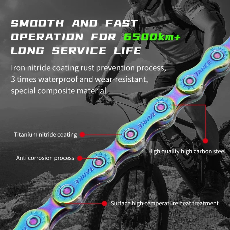 Bike Chain S8-S12 MTB Road Variable Speed 116/126 Links Bicycle Chain Durable