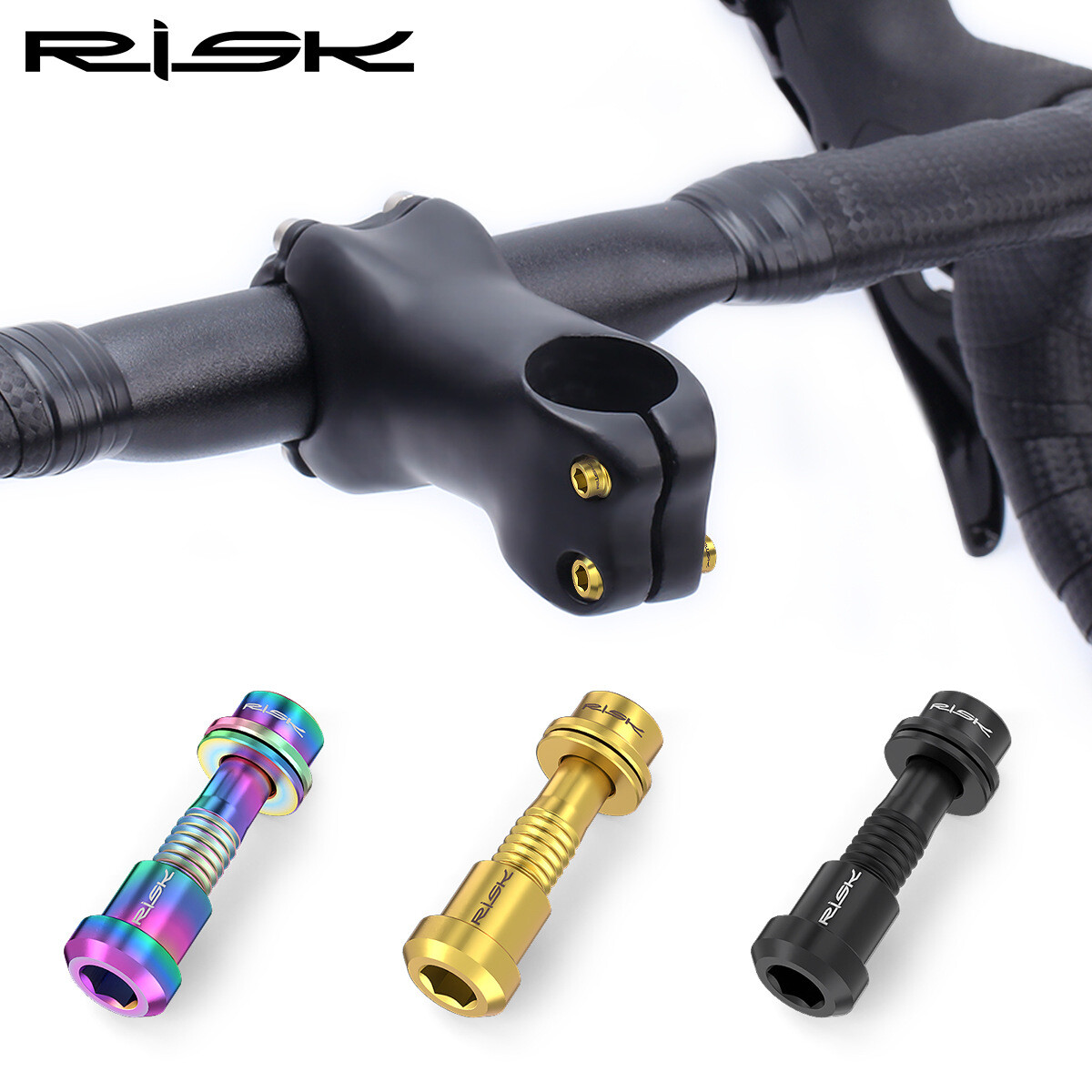 RISK Bicycle Carbon Stem Bolts M5x18mm M5x20mm Titanium Fastener Screw with Nut