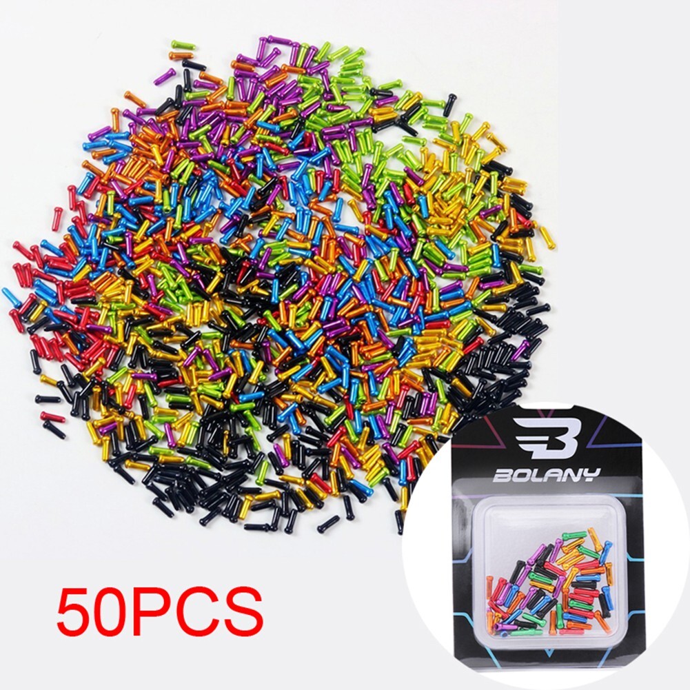 Cap Brake Shifter Crimps Mixed color 50pcs Bike Bicycle Inner Cable Tips