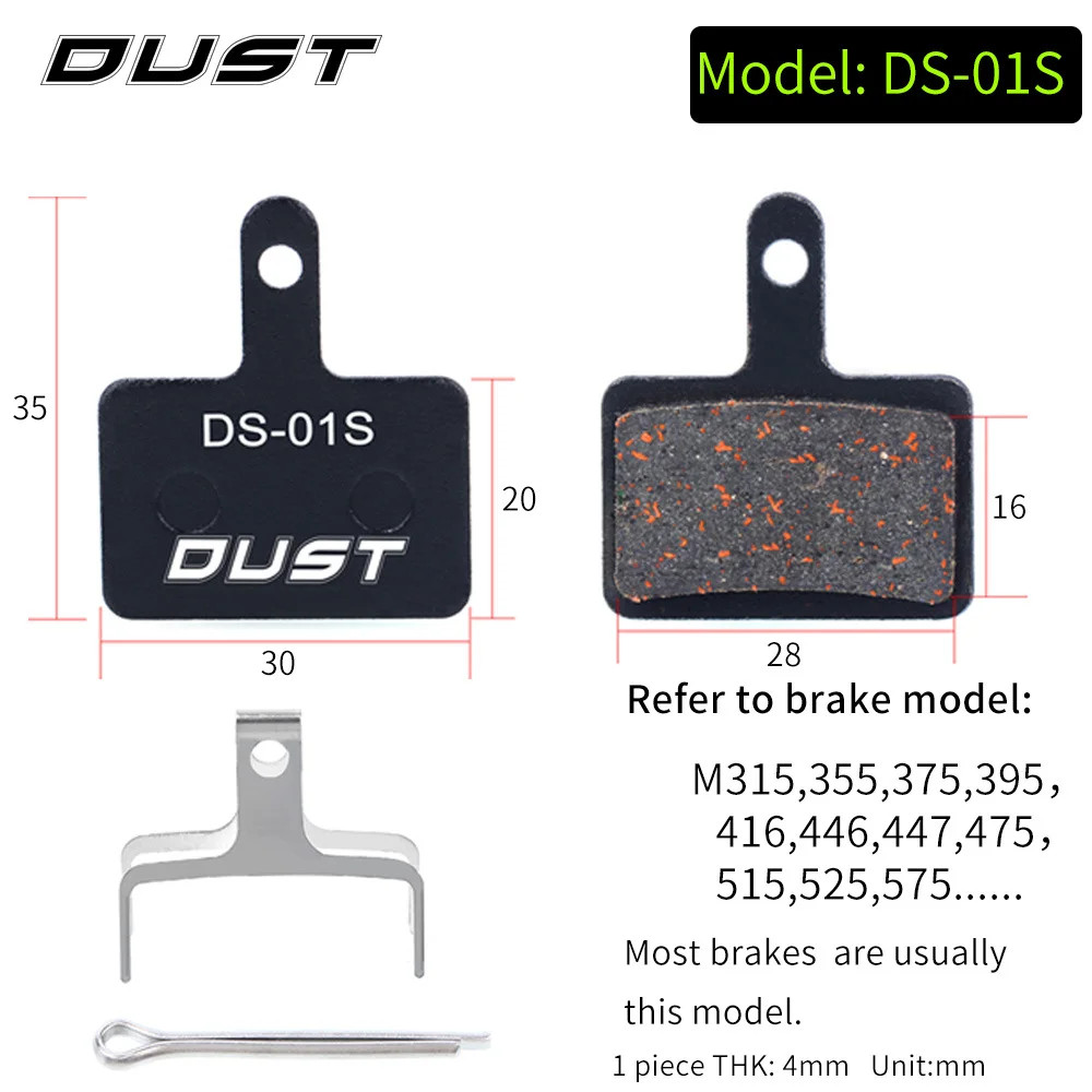 Semi Metal Bike Disc Brake Pads Shimano XT XTR SRAM BB5 BB7 MTB 1Pair