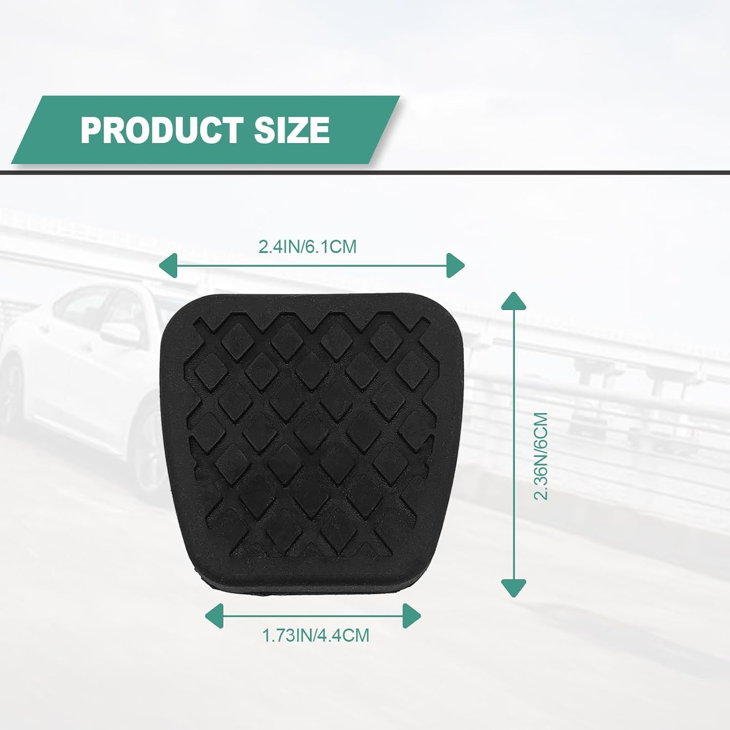 2 x Brake & Clutch Pedal Pad – Rubber Cover Pedal Pad Cover Replacement 46545