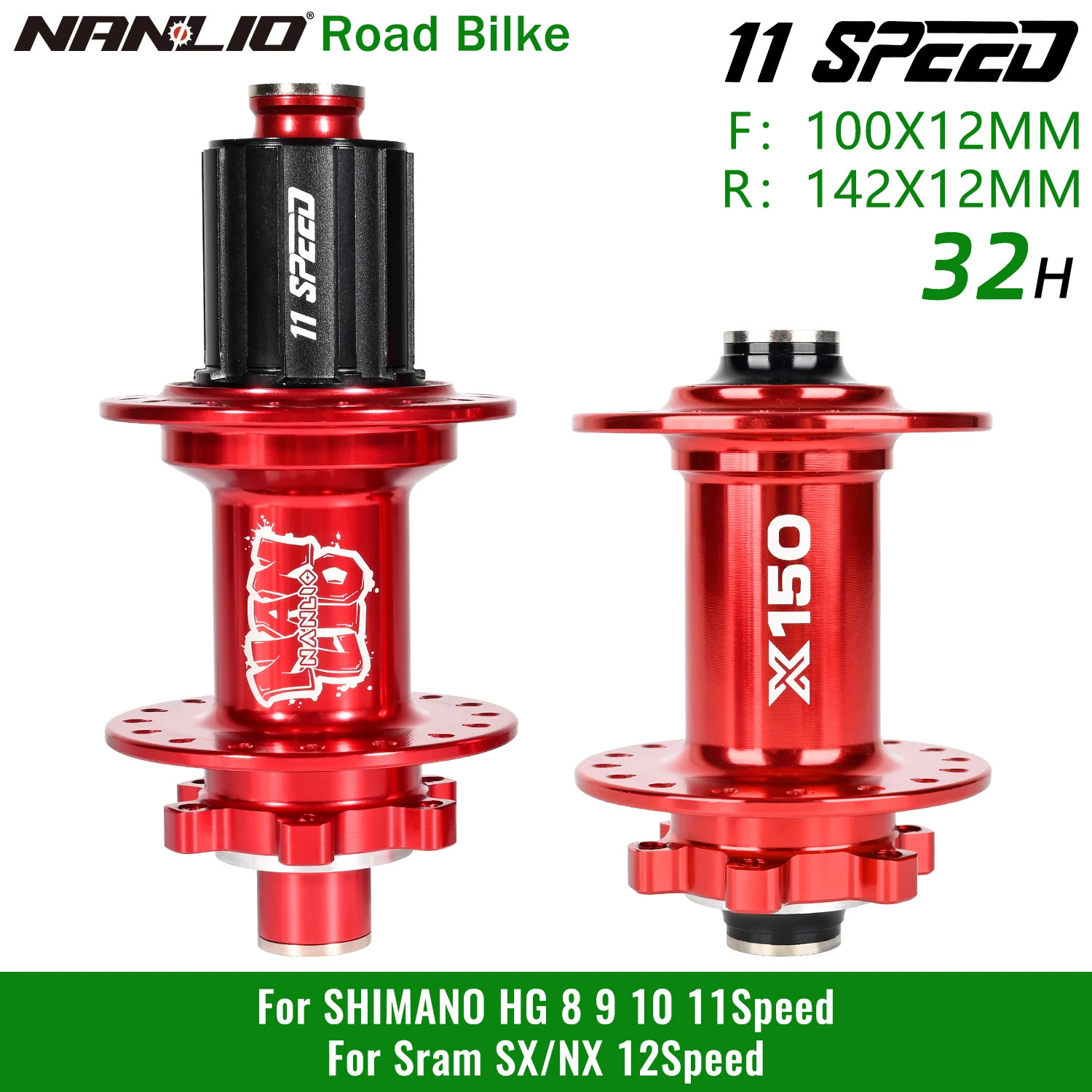 Gravel Riding Front Rear Hubs 28 32 36 Holes HG NX SX MS 11 12 Speed 6 Pawls