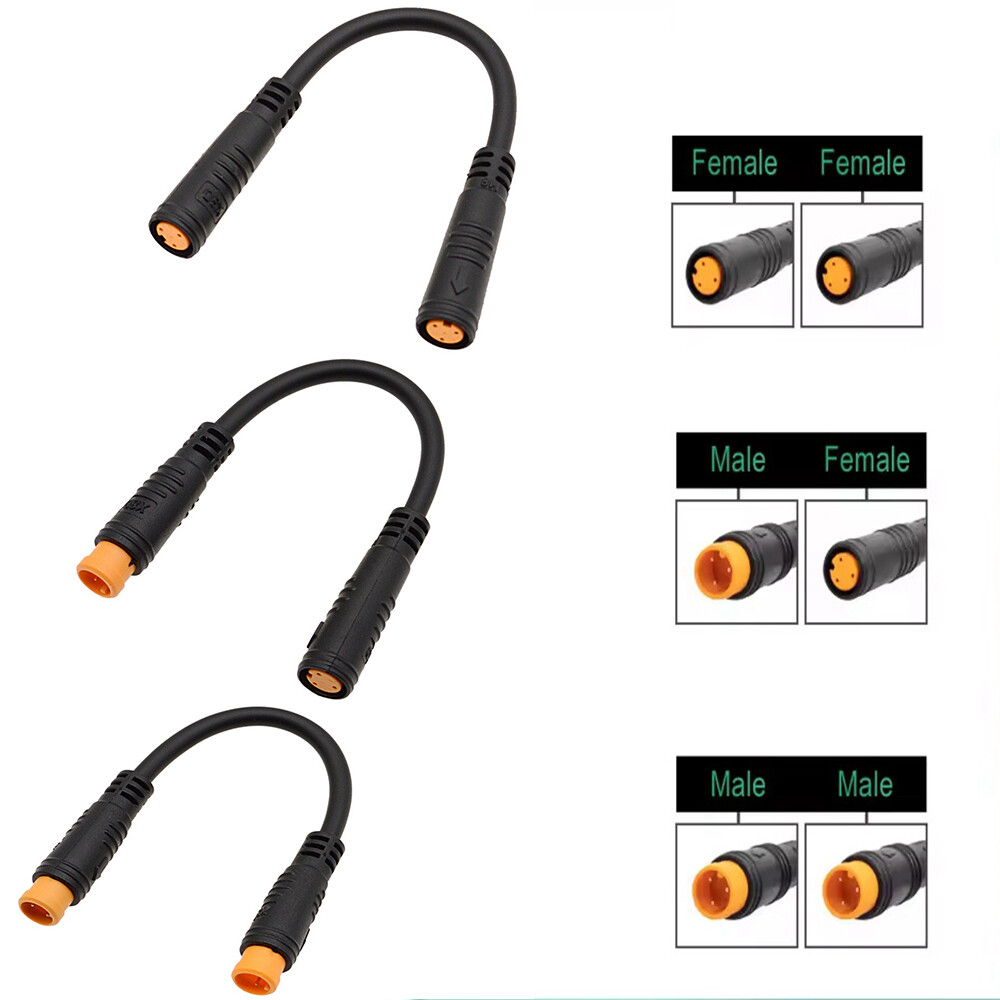 EBike Thumb Throttle Extension Cable 3Pin Conversion Female Male Connector Cable