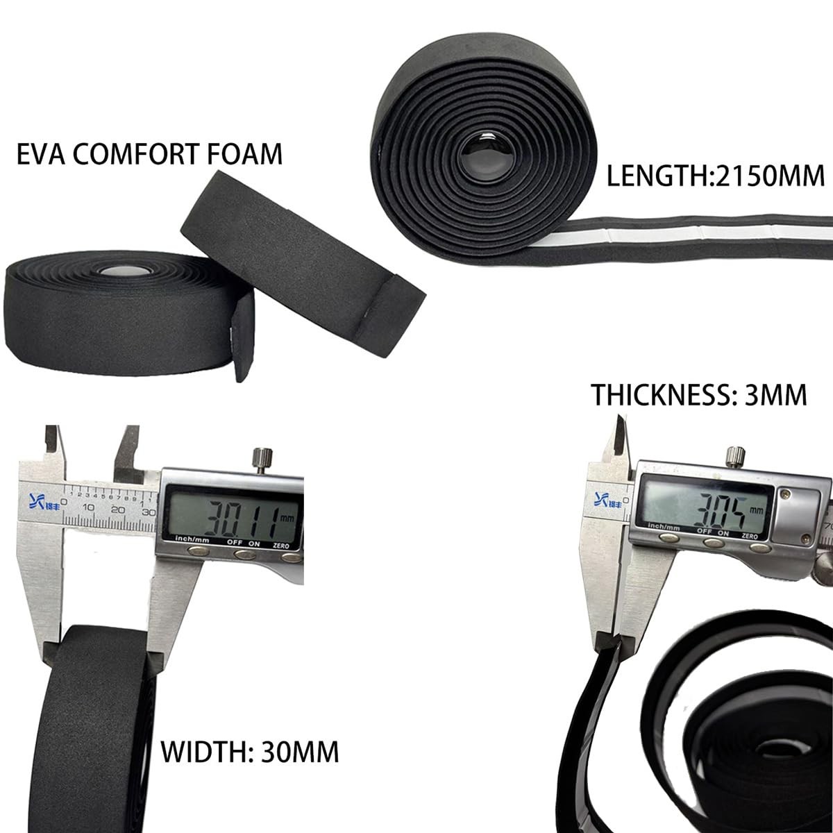 2 Rolls Bike Handlebar Tape Bicycle Cycling Handle Bar Wraps for Road Bikes MTB