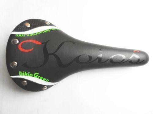 NEW Bikingreen Koior Saddle “255g” Black w/ White Cr-Mo Rail Vintage Pista Fixie