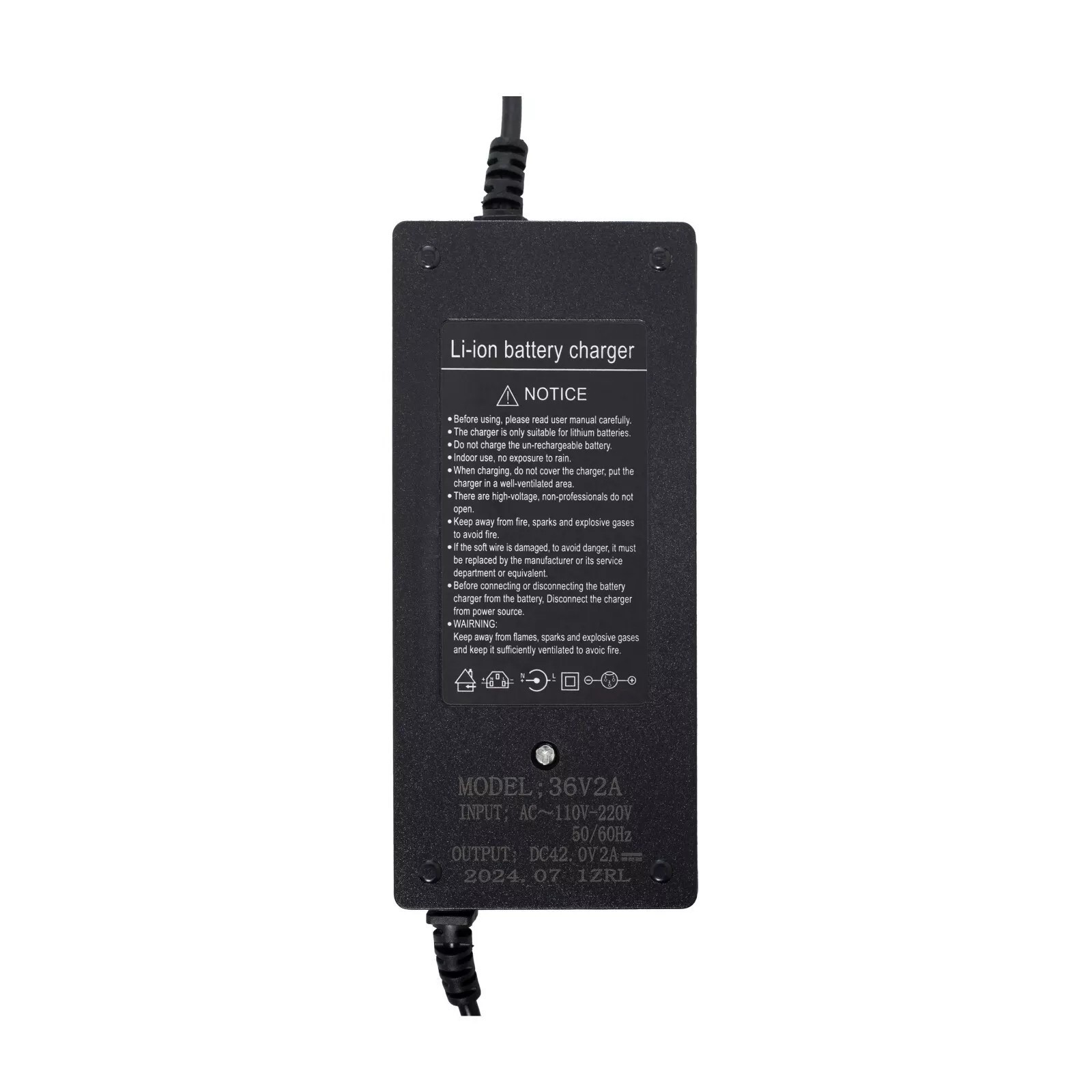 42V 2A Adapter Charger 36V Lithium Battery with 5.5mm*2.1mm DC Plug Port 84W 2