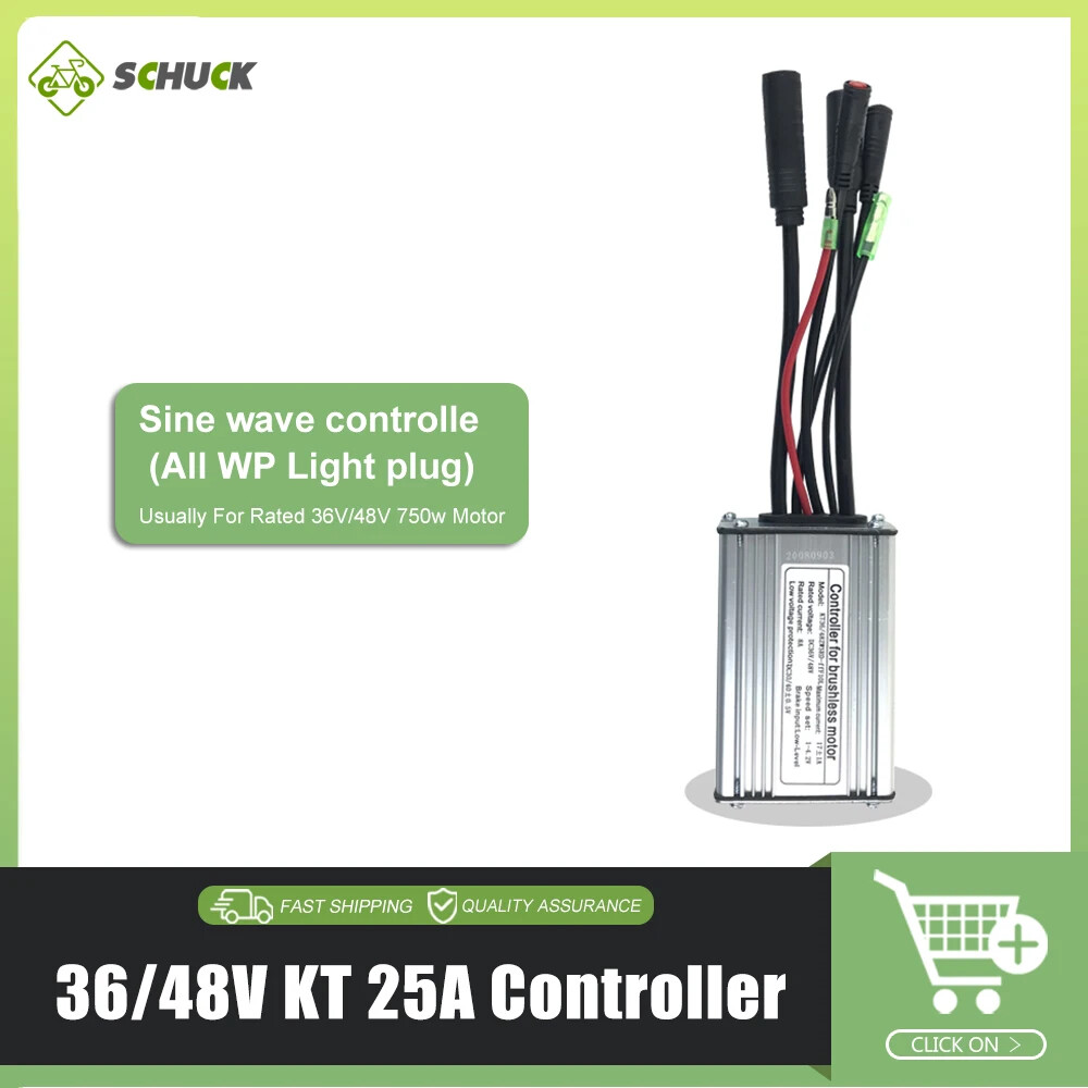 KT Controller 15A-50A E-bike Square Sine Wave Control System 36V 48V 72V Motor