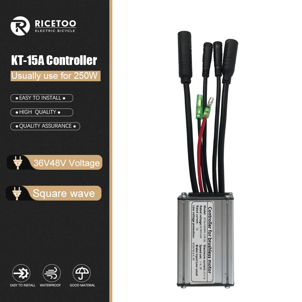 250W-3000W Electric Bicycle KT 15A-50A Sine/Square Wave Brushless Controller