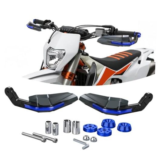 Dirt Bike Handguards, Aperture 0.66-0.83″ Motorcycle Handlebars Guards Blue