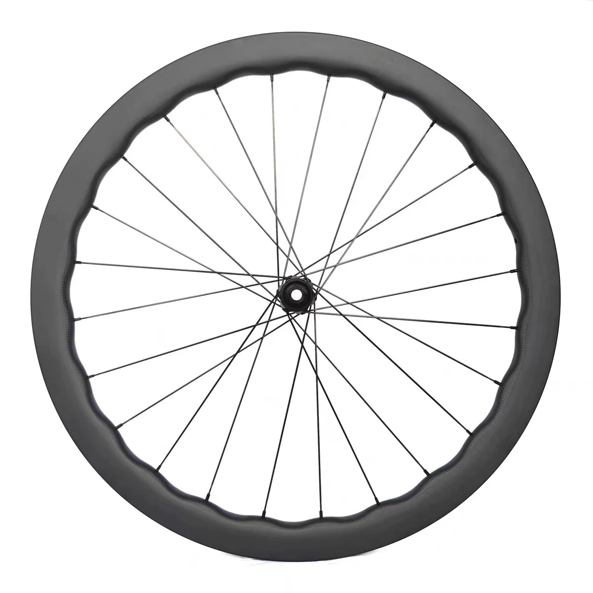 700C Carbon Road Bicycle Rim Disc / V-brake 22mm Inner Width 24Holes UD Marble