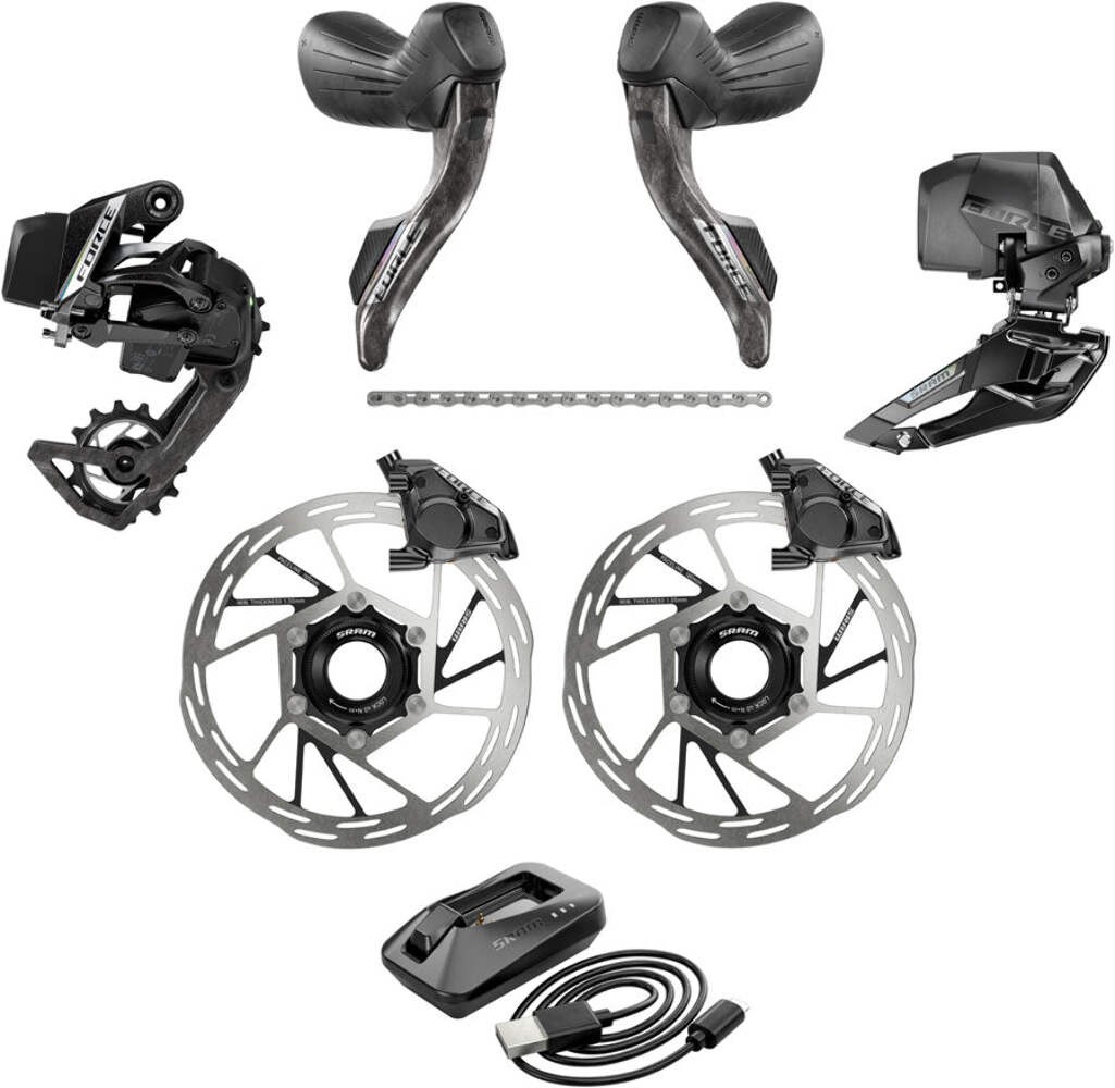 SRAM Force eTap AXS 2×12 Speed Road Groupset – HRD Shift/Brake Levers E1