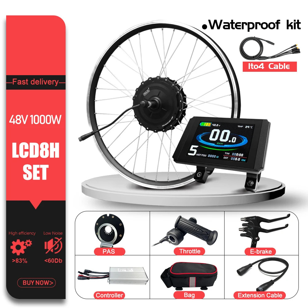 48V 1000W Mountain Electric Bike 20-29in700C Rear Brushless Gear Hub Motor Wheel