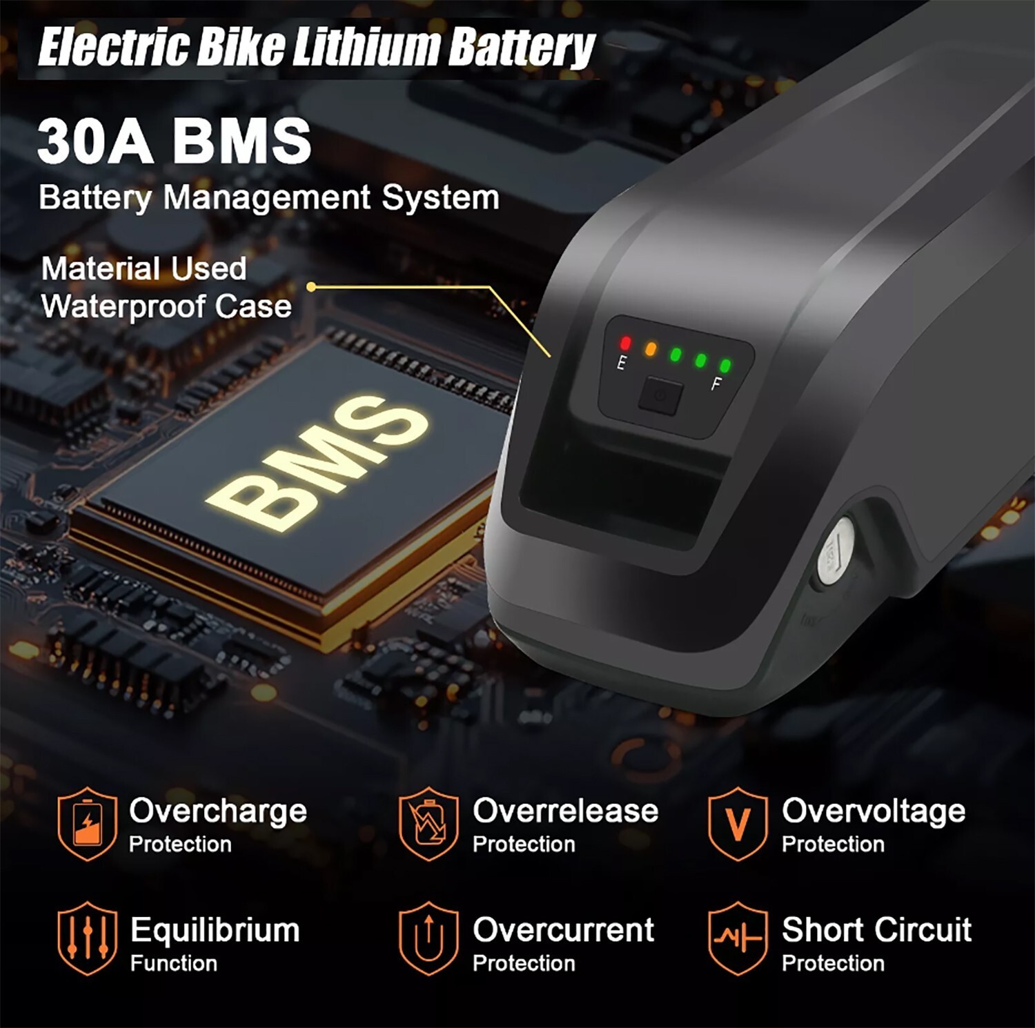 36V 10Ah 15Ah Electric Bike Lithium Battery Ebike Battery w/Charger Lockable