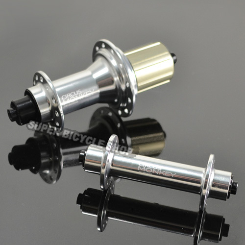 Circus Monkey HRW Road Hubs, 24 Hole ,1 Pair, Silver