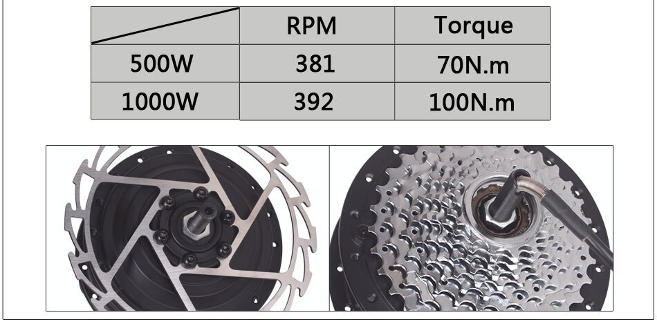 48V 500W 1000W Electric Bicycle Front Rear Gear Hub Motor Wheel Conversion Kit