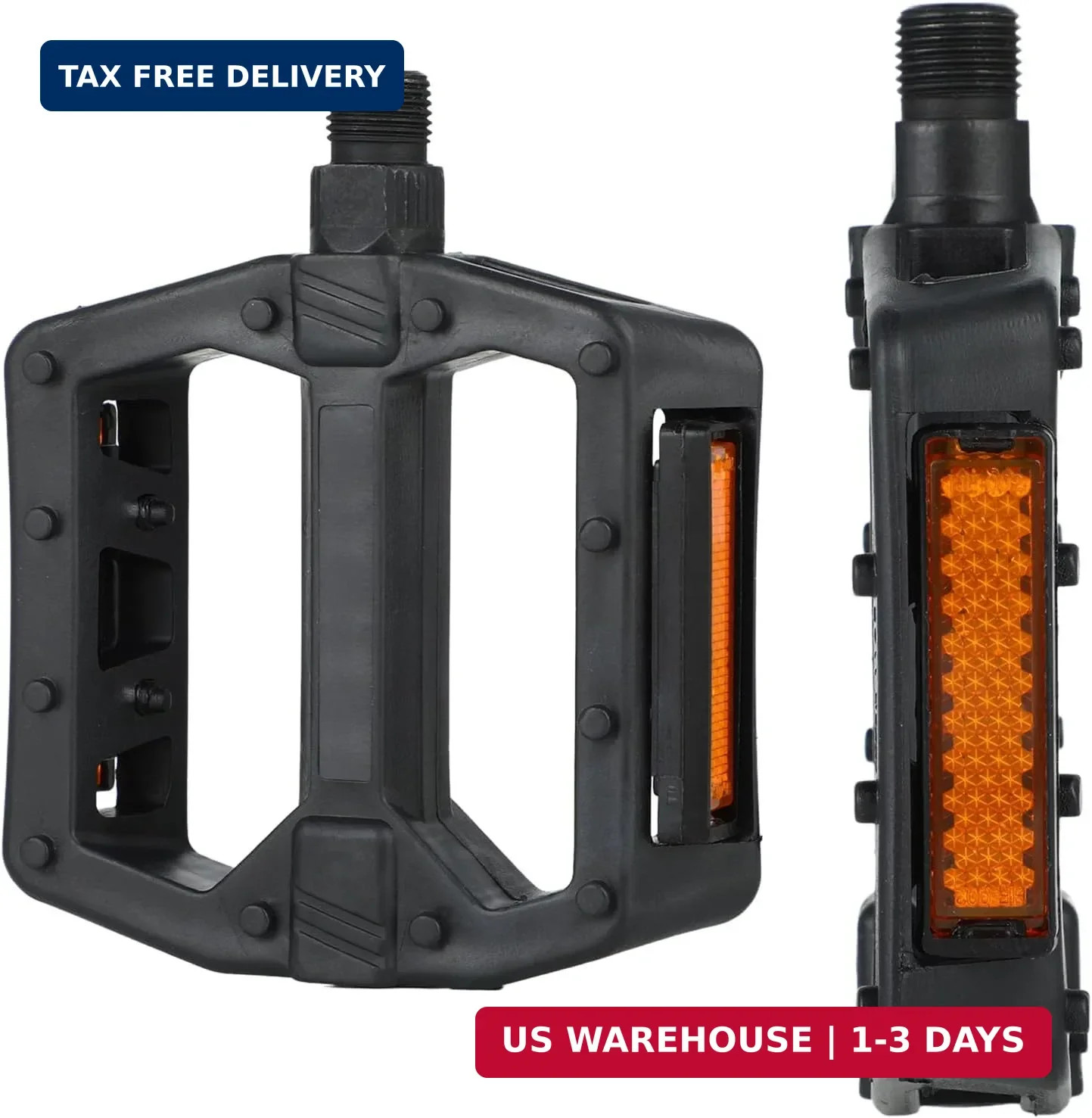 Universal Bike Pedals 9/16″ Nylon Lightweight Non-Slip Bicycle Platform Pedals,