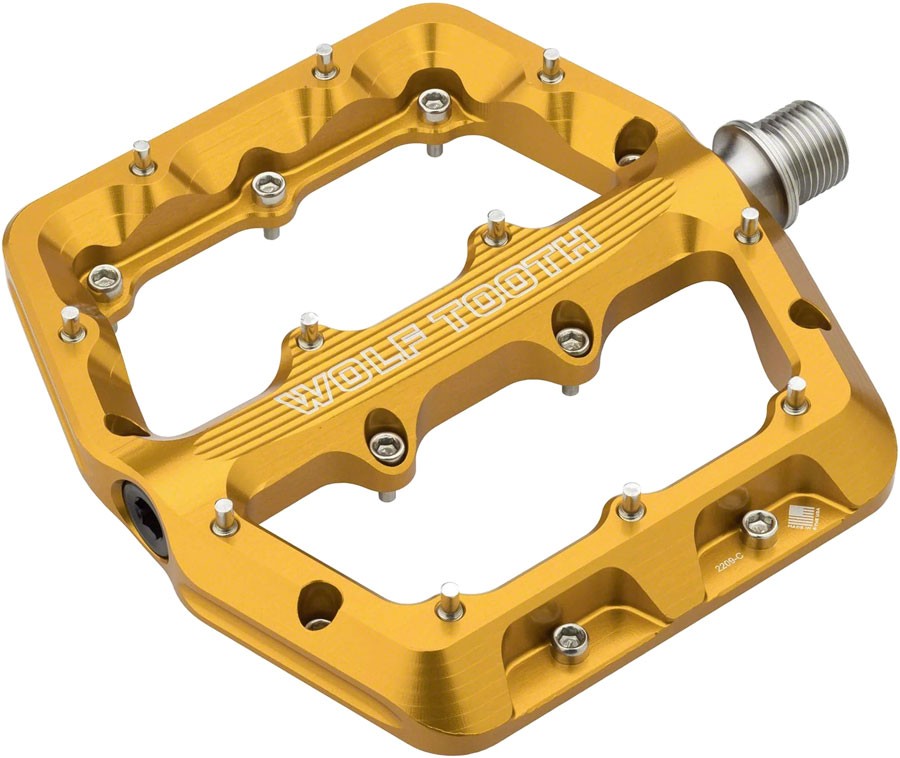 Waveform Pedals – Wolf Tooth Waveform Pedals – Gold, Large – Pedals