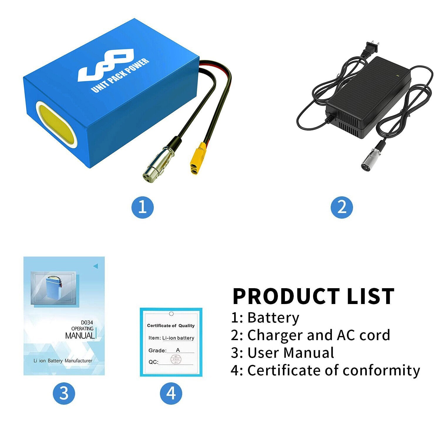 UPP ebike battery 40Ah 72V 60V 52V 48V Lithium Battery 100Abms for 0~5000W Motor