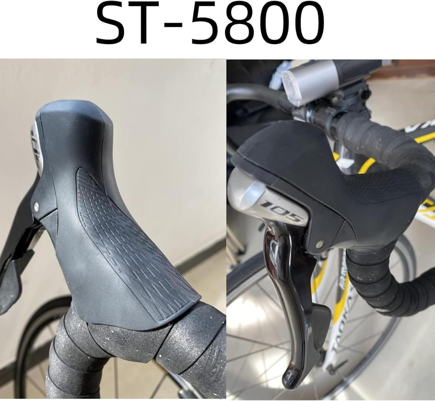 Durable L-Shaped Silicone Brake Lever Grips for Enhanced Cycling Control, Black