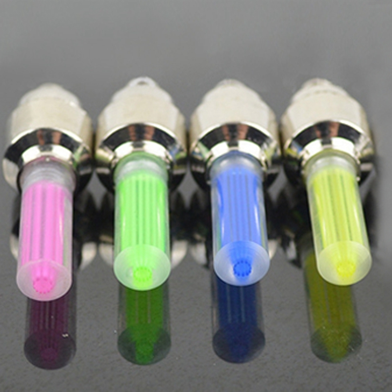 LOT 2x 4x 10x LED Bike Valve Stem Cap Flashing Light Bicycle Wheel Tire Tyre Car