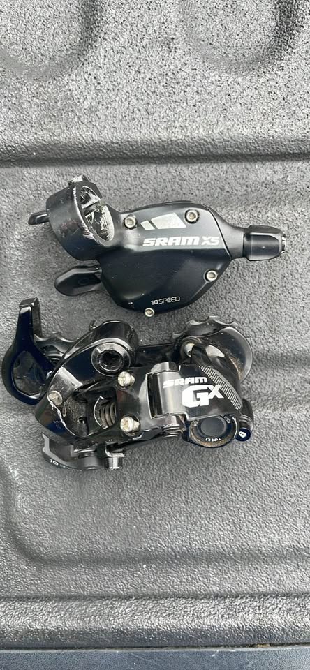 SRAM GX 10 SPEED MEDIUM CAGE REAR DERAILLEUR & SRAM 10 SPEED X5 REAR SHIFTER SET