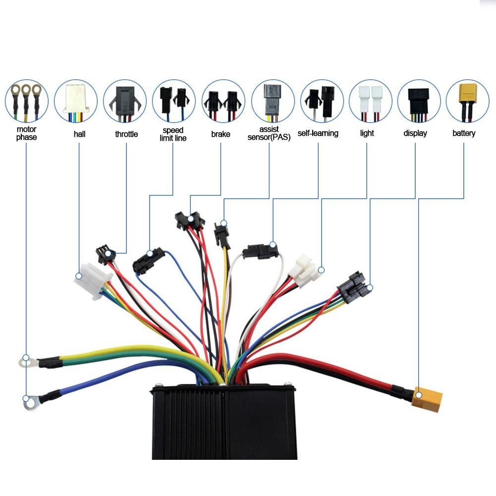 Intelligent Controller Brushless Motor 35A Output Current 36V 48V 52V Compatible