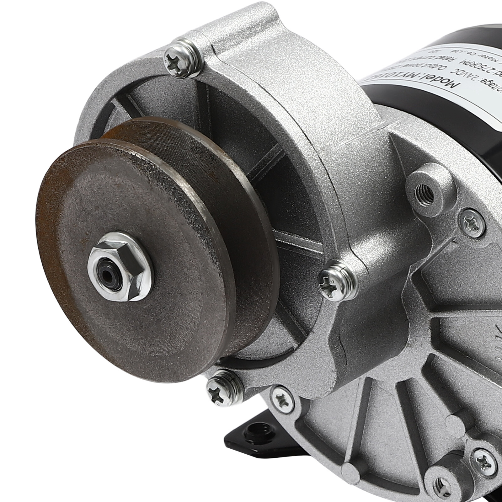 DC Brushed Motor Gear Reduction Electric Motor Gear Motor w/ Belt Pulley 250W