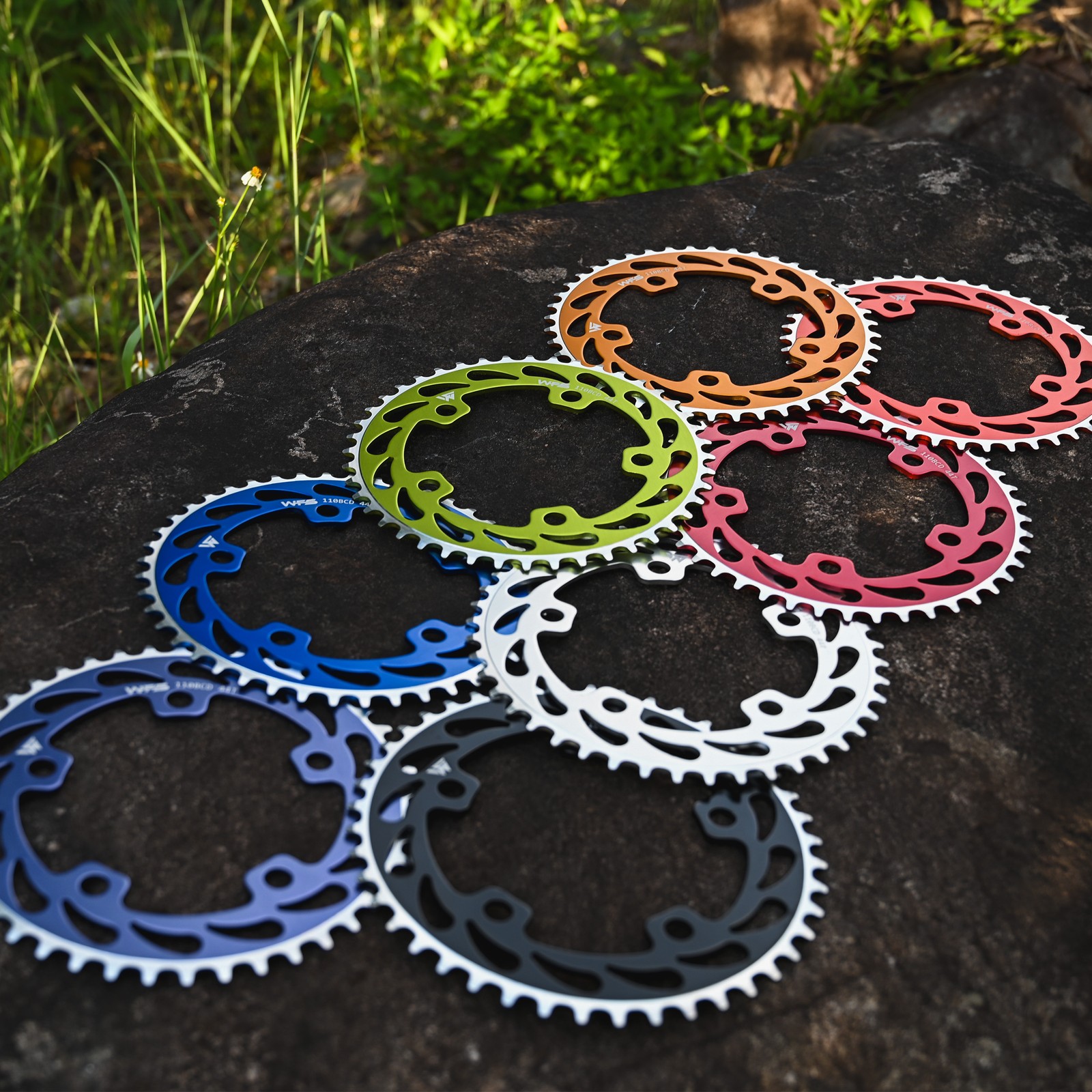 WFS Helix Chainring 44T 1/8" 110mm Old School BMX Single Speed Fixie , Gold