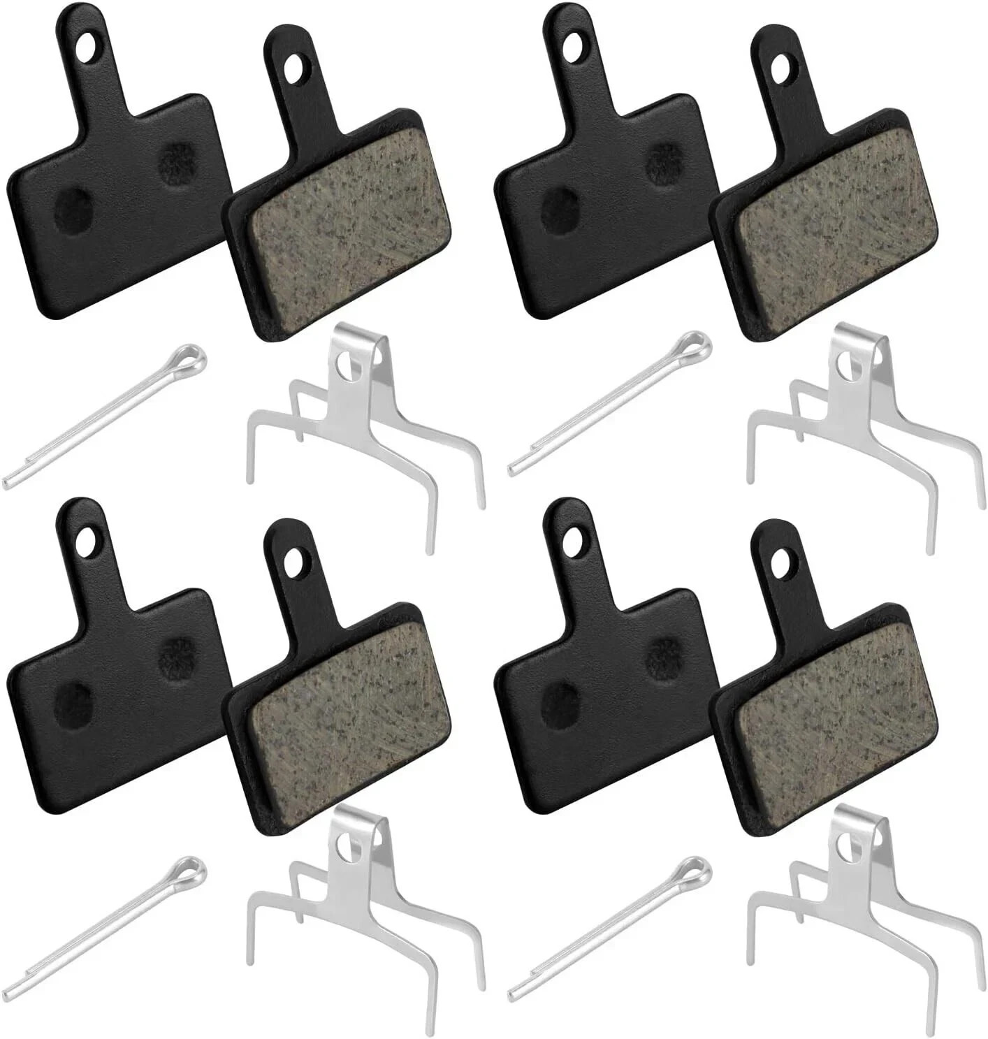 4 Pairs Bike Disc Brake Pads – Bicycle Brake Pads Replacement – Compatible with